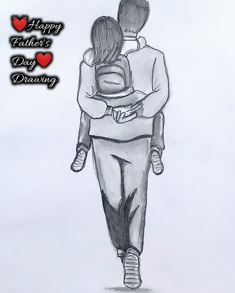 Fathers day drawing Father Daughter Drawing Sketches, Father And Two Daughters Drawing, Dad And Daughters Drawing, Cute Best Friend Drawings, Father's Day Drawings, Miniature Fridge, Father's Day Drawing, Fathers Day Special, Ideas Cartas