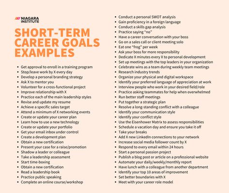 101 Short and Long-Term Career Goals Examples for You to Steal Short Term Goals Ideas, Career Goals Examples, Goals Examples, Goals Ideas, Job Inspiration, Goal Examples, Types Of Goals, Job Advice, Work Goals