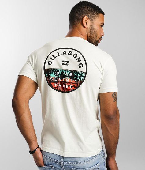 Billabong Rotor Fill T-Shirt - Men's T-Shirts in Seaglass | Buckle T Shirt Model, Billabong Men, Surf Tee, Surf Tshirt, Surf Outfit, Shirt Model, Conversion Chart, Mens Tee Shirts, Accessories Clothing