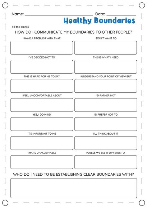 Boundary Activities Therapy Ideas, Personal Boundaries Worksheet, Relationships Worksheets, Healthy Boundaries Worksheets, Boundaries Activities, Boundaries Worksheet, Relationship Dynamic, Couples Therapy Worksheets, Counseling Tips