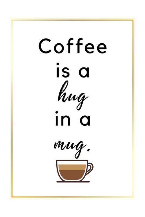 Coffee is a hug in a mug. #coffee #quote #wednesday #humpday Coffee Lover Quotes, A Hug In A Mug, Hug In A Mug, Coffee Mug Quotes, I Need A Hug, In A Mug, Coffee Accessories, A Hug, Social Marketing