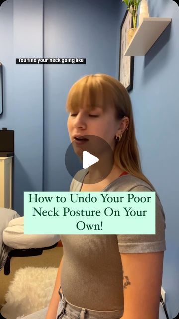 Grace Leger on Instagram: "Does your neck lean forward causing pain in the back of your neck? Oftentimes causing headaches as well? Here’s a quick way to undo the poor posture in the neck. Give this a try and let me know how it feels! #neckposture #neckpain #headaches #chronicpain" How To Decompress Your Neck, Neck Hump, Health And Fitness Magazine, Poor Posture, Fitness Advice, Spiritual Health, Neck Pain, Headache, Chronic Pain