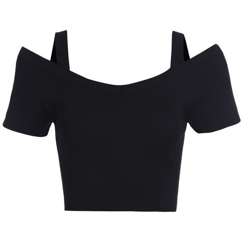 Open Shoulder Knit Crop Black Top (700 RUB) ❤ liked on Polyvore featuring tops, shirts, crop top, black, black short sleeve shirt, knit crop top, off shoulder top, black cold shoulder top and off the shoulder crop top Crop Tops Black, Black Collared Shirt, Black Off Shoulder Top, Cold Shoulder Crop Top, Black Cold Shoulder Top, Off Shoulder T Shirt, Shirts Crop, Cold Shoulder Shirt, Designing Ideas