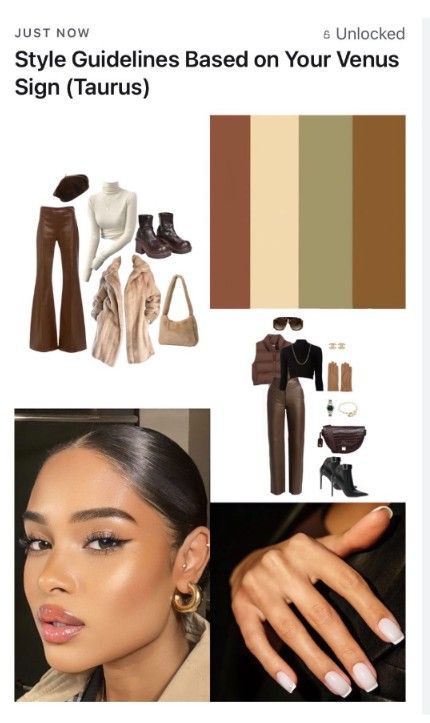 Taurus Venus Makeup, Dress Like Your Venus Sign Taurus, Venus In Taurus Aesthetic Outfit, Taurus Venus Aesthetic Outfits, Taurus Venus Style Aesthetic, Taurus Fashion Aesthetic, Taurus Venus Aesthetic Outfit, Taurus Rising Makeup, Virgo Rising Makeup