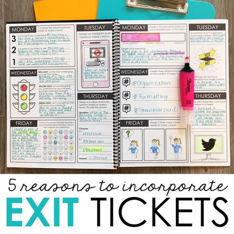 High School Exit Ticket Ideas, Exit Ticket Ideas High School, Exit Ticket Ideas Middle School, Exit Tickets Middle School, English Classroom Ideas, Year 5 Classroom, Secondary School Classroom, Exit Ticket Ideas, Hs Classroom