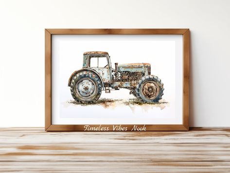 Vintage Tractor Nursery, John Deere Nursery, Tractor Nursery, Farm Nursery Theme, Farm Nursery, Nursery Theme, Trailer Ideas, Nursery Decor Boy, Vintage Tractors