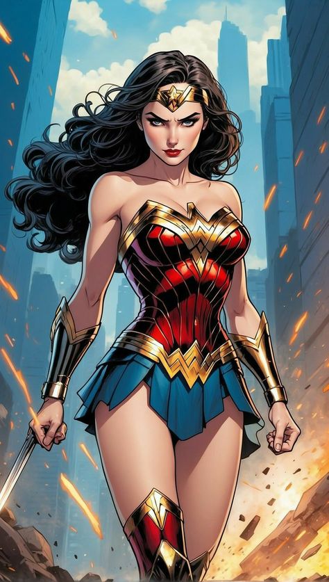 Wonder Woman Fan Art, Wonder Woman Drawing, Wonder Woman Artwork, Dc Comics Girls, Wonder Woman Art, Gal Gadot Wonder Woman, Female Superhero, Superman Wonder Woman, Wallpapers Images