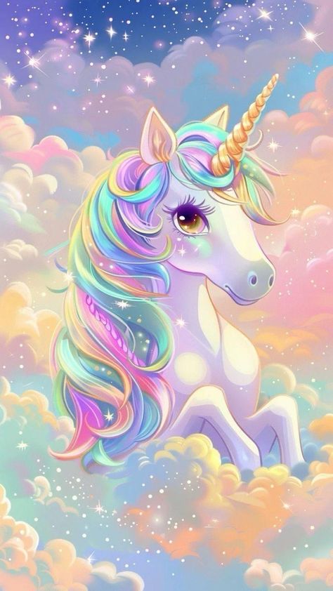 Unicorn Pictures Cute Wallpaper, Unicorn Wallpaper Cute Rainbow, Pink Unicorn Wallpaper, Elephant Painting Canvas, Clay Activity, Unicorn Background, Unicorn Wallpaper Cute, Unicorn Artwork, Unicorn Png