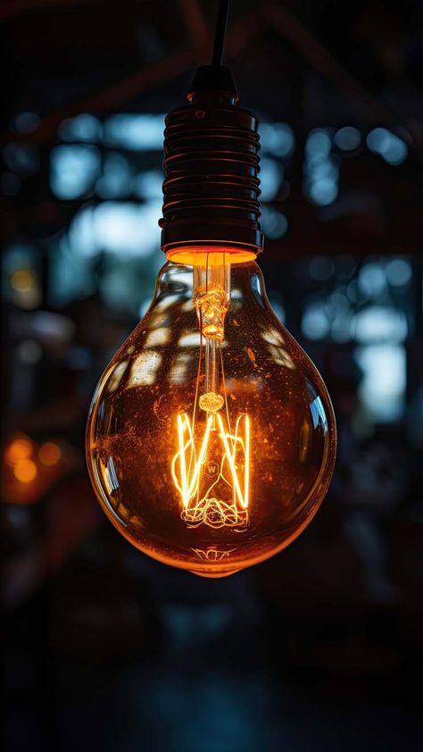 Filament Bulb iPhone Wallpaper 4K - iPhone Wallpapers Thomas Edison Light Bulb, Light Bulb Art, Bokeh Background, Iphone Wallpaper Images, Retro Lamp, Cool Wallpapers For Phones, Free Iphone Wallpaper, Filament Bulb, Lamps For Sale