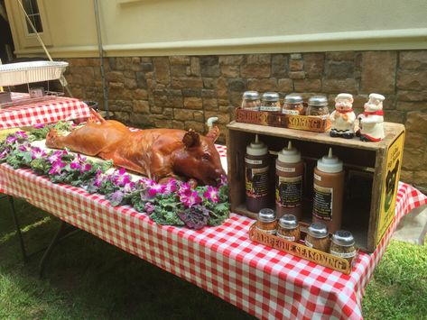 Pig Roast Menu Ideas, Fall Pig Roast Party, Whole Pig Roast Wedding, Luau Pig Roast, Hog Roast Party, Roasted Pig Whole Wedding, Hog Roast Party Ideas, Wedding Pig Roast, Spit Roast Party Ideas