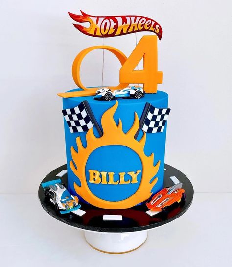 IG: @deni_bakes_ Wheels Cake, Hot Wheels Cake, Hot Wheels Birthday, Hot Wheel, 4th Birthday, Birthday Cakes, Boy Birthday, Wedding Cakes, Special Occasion