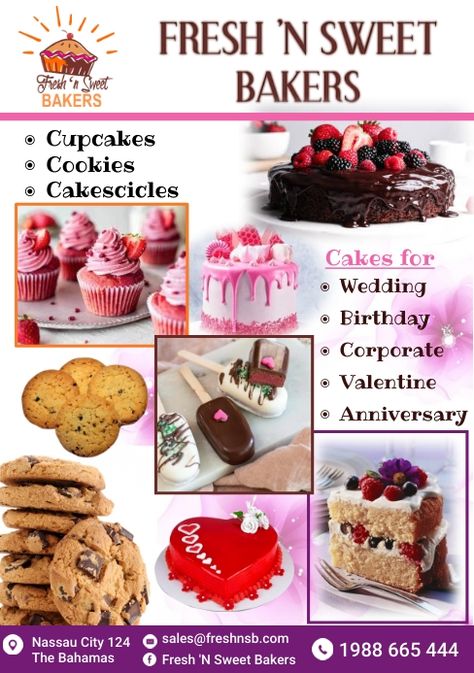 Editable Flyers Cakes & Pastries, Bakers & confectionery Restaurant & Hotels Food poster Designs Cake Advertising Design Poster, Cake Poster Advertising, Cake Advertising Poster, Cake Advertising Design, Bakery Flyer, Cake Poster, Cakes Pastries, Fantasy Cake, Cake Pricing