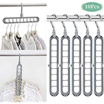 Hanging Clothes Organizer, Storage Closet Shelving, Closet Hangers, Plastic Clothes Hangers, Space Saving Hangers, Wardrobe Organisation, Dorm Room Essentials, Utility Hooks, Closet Organizer