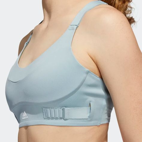 adidas FastImpact Luxe Run High-Support Bra - Grey | adidas US Sports Bra Collection, High Support Bra, Running Sports Bra, Adidas Sports Bra, Adaptive Clothing, Adidas Running, Women's Sports, Athleisure Wear, Adidas Sport