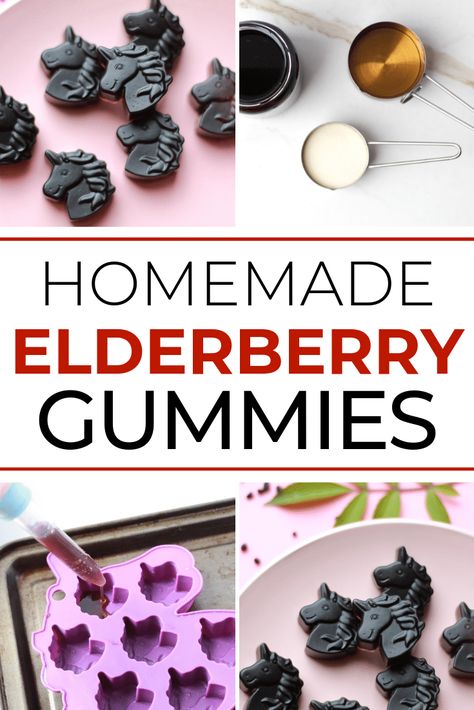 Beat the Flu with Homemade Elderberry Gummies! Elderberry Gummy Recipe, Healthy Gummies, Elderberry Juice, Homemade Elderberry, Elderberry Recipes, Gummies Recipe, Elderberry Gummies, Elderberry Syrup, Herbal Recipes