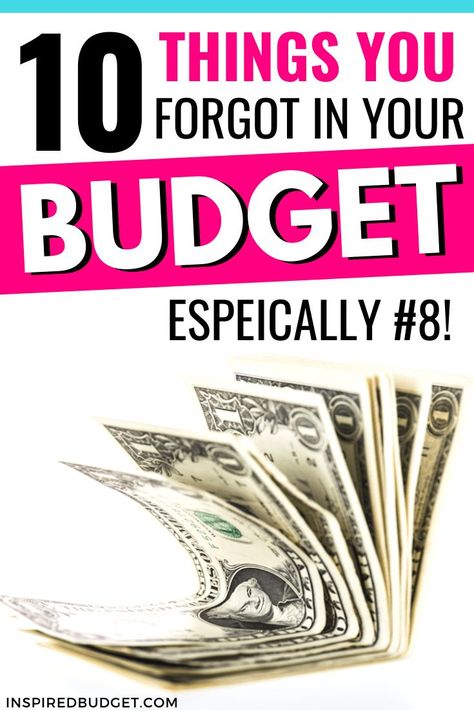 Don't forget to budget for these 10 items so that you aren't faced with unexpected expenses! Check out this list before you write your next budget! Easy Budgeting, Free Budget Printables, Budget Help, Budget Categories, Paying Off Student Loans, Saving Plan, Money Plan, Free Budget, Money Saving Plan