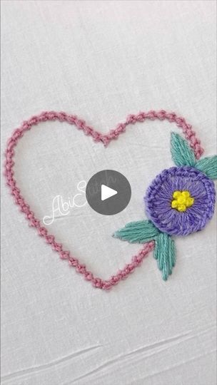 Heart Shape Embroidery Designs, Embroidering Hearts, Embroidered Hearts Hand Embroidery, Palestrina Stitch Embroidery, Heart Embroidery Patterns, Hand Embroidery Heart, Palestrina Stitch, Cross Stitch Embroidery Designs, Heart Embroidery Designs