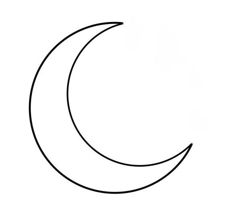 Crescent Moon Tattoo Minimal, Minimalist Moon Drawing, Moon Crescent Drawing, Outline Moon Tattoo, Moon Sketch Tattoo, Moon Simple Drawing, Simple Moon Tattoo Designs, Moon Simple Tattoo, Moon Tattoo Outline