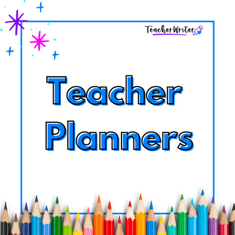 Colored pencils on a white background with a blue square and the words Teacher Planners and Curriculum Maps. Teacher Planning Binder, Teaching Plan, Curriculum Mapping, Teacher Planning, Teacher Planner, Teacher Organization, School Year, Teacher Store, Educational Resources