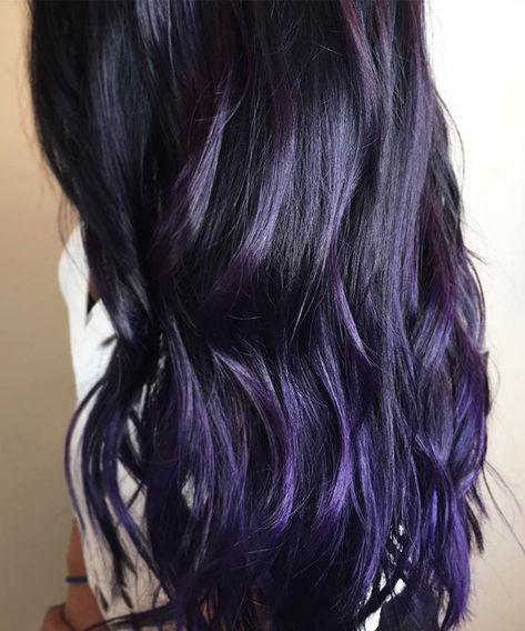 Plum Hair Color - Cool-Toned Deep Plum Plum Violet Hair, Plum Hair Color Ideas, Dark Plum Hair, Dark Violet Hair, Violet Hair Color, Blackberry Hair Colour, Plum Hair Color, Dark Purple Hair Color, Purple Hair Highlights