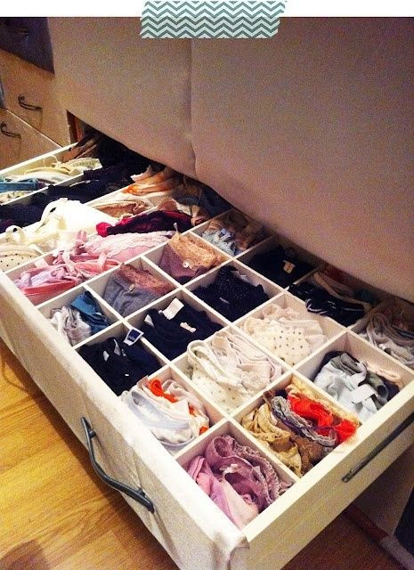 Creative Storage Boxes for Underwear and Socks Do It Yourself Quotes, Drawer Diy, Diy Drawers, Organize My Life, Cleaning Organization, Cleaning Organizing, Closet Organization, Get Organized, Organization Hacks