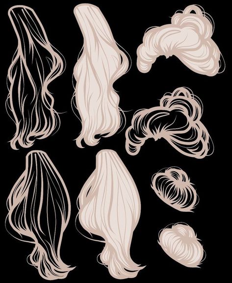 Gacha Club Hair Drawing, Anime Hair Inspiration, Gacha Base Hair, Gacha Hair Drawing, Gacha Life Hair Base, Gacha Body Edit, Drawing Tutorial Digital, Hair Art Reference, Gacha Life Hair