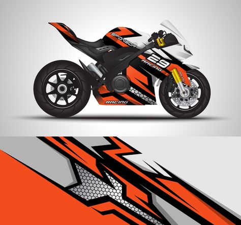 Download Motorcycle vinyl sticker Vector Art. Choose from over a million free vectors, clipart graphics, vector art images, design templates, and illustrations created by artists worldwide! Thai Motorcycle Sticker Design, Motorcycle Sticker Design Ideas, Motorcycle Wrap, Harley Davidson Stickers, Motorcycles Logo Design, Bike Tank, Racing Stickers, Motorcycle Illustration, Motorcycle Logo