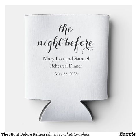 Favors Rehearsal Dinner, Rehearsal Dinner Koozies, Rehearsal Dinner Favors Guest Gifts, Rehearsal Dinner Favors Ideas, The Night Before Rehearsal Dinner, Dinner Party Favors, Rehearsal Dinner Planning, Rehearsal Dinner Favors, Dinner Planning