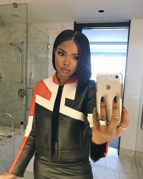 Ryan Destiny, Dark Skin Models, Grad Pic, Skincare 101, Cut Life, Sporty Spice, Fashion Model Poses, Deep Skin, Bob Hair