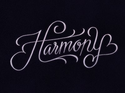 Dribbble - Harmony by Simon Ålander Harmony Tattoo, Best Tattoo Fonts, Tattoo Pics, Harmony Design, Love Typography, Heart Font, Alphabet Templates, Religious Tattoos, Tattoo Lettering Fonts