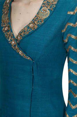 latest and stylish neck designs for girls dresses - Sari Info Dabka Embroidery, Salwar Neck Designs, Teal Blazer, Churidar Neck Designs, Churidar Designs, Simple Kurta Designs, Designer Kurti Patterns, Neck Designs For Suits, Kurti Designs Latest