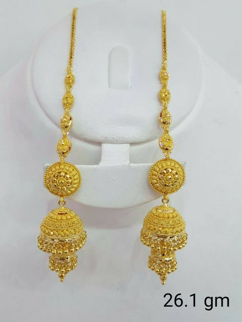 Gumka Design Gold, Dubai Gold Jewelry Earrings Jhumka, Gold Jimikki Earrings, Gold Jhumki Indian Jewelry, Gold Jhumka Earrings Bridal, Gold Sets Jewelry Indian Design, Jhumka Designs Gold, Gold Necklace Set Indian, Gold Jhumka Designs