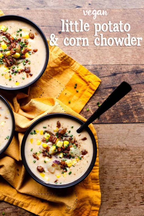 Vegan Chowder, Vegan Instant Pot, Potato Corn Chowder, Coconut Curry Soup, Vegetarian Instant Pot, Instant Pot Soup Recipes, Vegan Potato, Vegan Soup Recipes, Instant Pot Soup