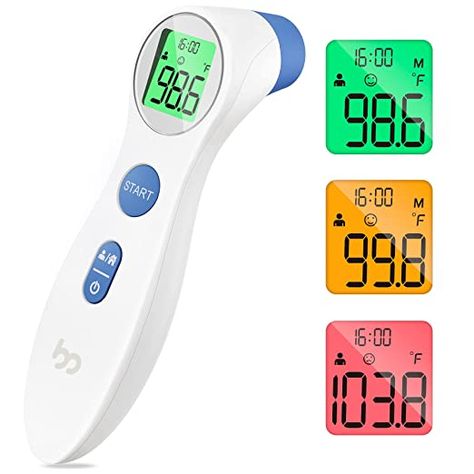 Amazon.com: Touchless Forehead Thermometer for Adults and Kids, Digital Infrared Thermometer for Home with Fever Indicator, Instant Accurate Reading : Health & Household Medical Thermometer, Human Body Temperature, Baby Thermometer, Home Medicine, Forehead Thermometer, Medicine Chest, Outdoor Thermometer, Infrared Thermometer, Temperature Measurement