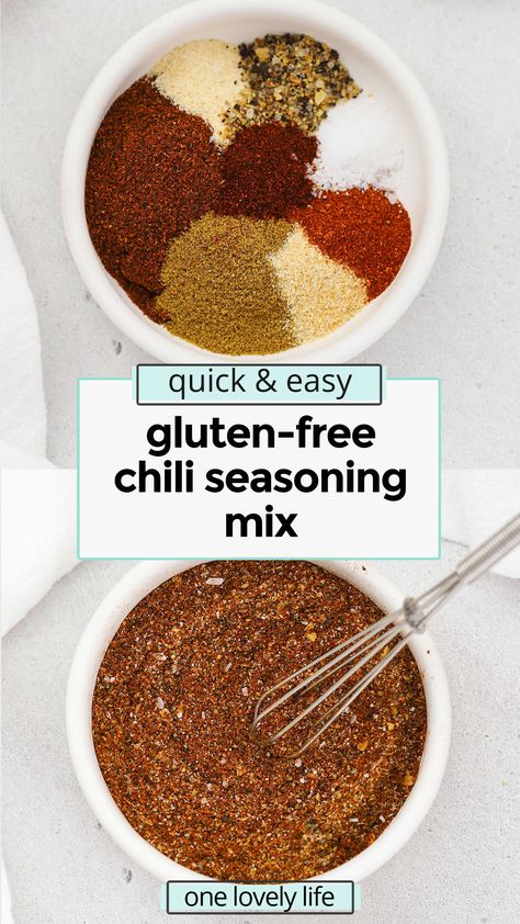 Gluten Free Seasonings, Gluten Free Chilli Recipe, Chili Mix Seasoning, Home Made Chili Seasoning, Williams Chili Seasoning Recipe Copycat, Chilli Seasoning Recipe, Chili Seasoning Recipe For 1 Pound, Mild Chili Seasoning Recipe, Gluten Free Marinades