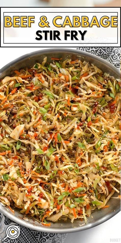 Beef Cabbage Stir Fry, Beef And Cabbage Stir Fry, Ground Turkey Recipes Healthy, Beef Cabbage, Cabbage Stir Fry, Beef And Cabbage, Ground Beef Recipes Easy, Ground Beef Recipes For Dinner, Healthy Dinner Recipes Chicken