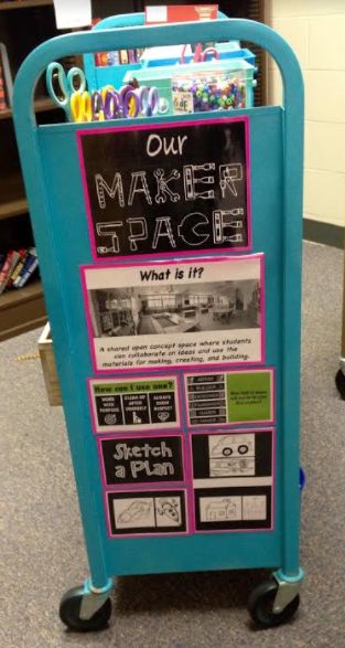 Makers Space Elementary, Elementary Library Set Up, Maker Space Ideas Elementary, Library Middle School, Library Programs For Kids, Art For Library, School Makerspace, Teen Library Space, Makerspace Elementary