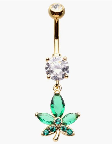 Mistletoe Belly Button Ring, Green Belly Piercing, Belly Button Rings Emerald, Sunflower Belly Button Ring, Green Belly Button Rings, Future Jewelry, Crystal Ideas, Jewelry Piercing, Belly Button Piercing Jewelry