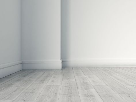 What Color Baseboard with Gray Floor? - roomdsign.com Grey Baseboards And Trim, Dark Baseboards, Black Baseboards, Dark Brown Hardwood Floors, Basement Wall Colors, Floor Bedroom Ideas, Grey Bathroom Floor, Grey Wood Tile, White Baseboards