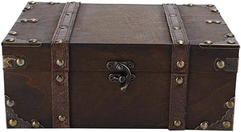 Amazon.com: Wooden Storage Box, Large Capacity Vintage Decorative Box, Jewelry Storing Storage Organizer with Lock for Home, Office, Room Decoration(Grey) : Home & Kitchen Treasure Jewelry, Wooden Storage Box, Jewelry Organizer Storage, Ring Storage, Handcrafted Decor, Jewelry Chest, Book Jewelry, Wooden Storage Boxes, Vintage Storage