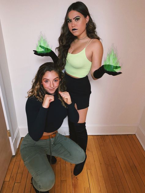 Shego Halloween Costume, Kim Possible Halloween Costume, Carrie Halloween Costume, Kim Possible Costume, All Black Halloween Costume, Partner Halloween Costumes, Black Dress Halloween Costume, Black Halloween Costumes, Halloween Costumes To Make