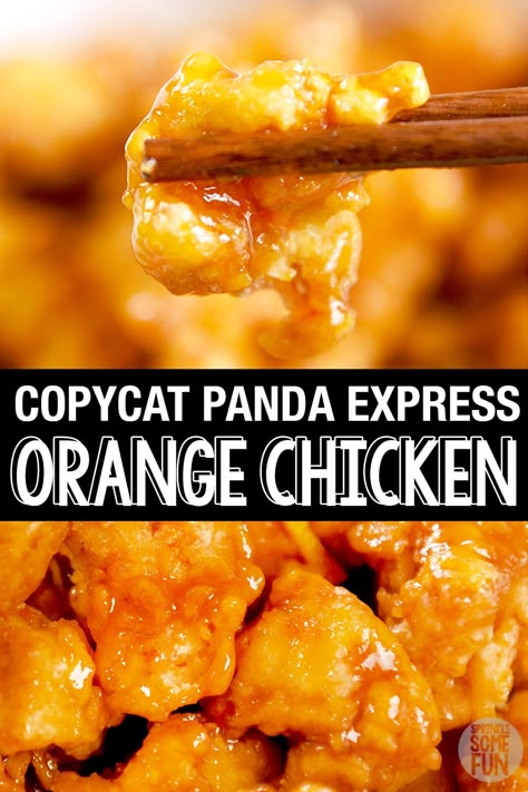 Copycat Panda Express, Panda Express Orange Chicken, Orange Chicken Sauce, Easy Orange Chicken, Chicken Dinner Recipe, Orange Chicken Recipe, Doner Kebab, Takeout Food, Easy Chinese Recipes