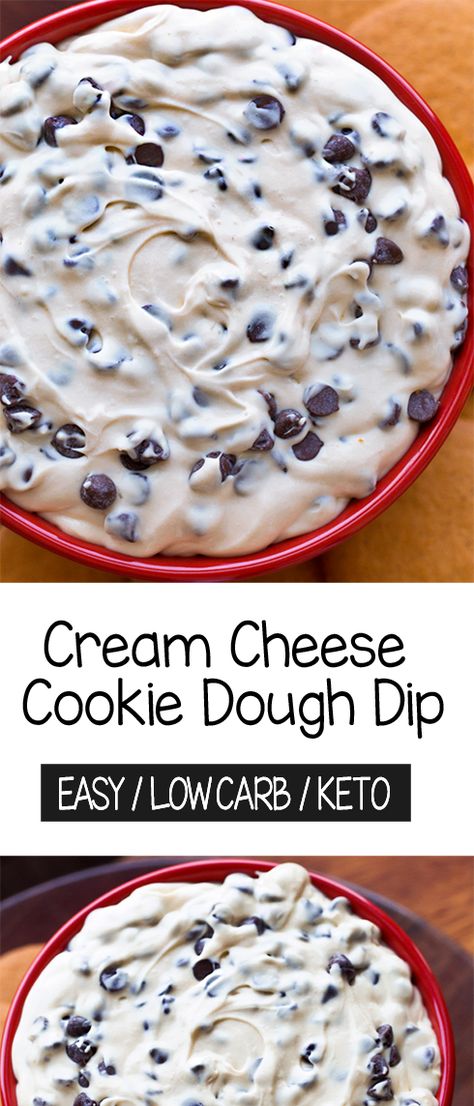 Super healthy and secretly #keto #lowcarb cookie dough dip for parties #easy #healthy #sugarfree #food #weightwatchers Low Carb Cookie Dough, Galletas Keto, Keto Quiche, Cream Cheese Recipes Dip, Keto Cookie Dough, Cookie Dough Dip, Low Carb Backen, Cream Cheese Dip, Pastas Recipes