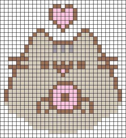 Small Kawaii Cross Stitch, Pusheen Pixel Art Grid, Kawaii Grid Pattern, Cross Stitch Patterns Kawaii, Pusheen Cross Stitch Pattern, Sanrio Grid Pattern, Cross Stitch Kawaii, Kawaii Alpha Pattern, Pixel Art Pattern Cute