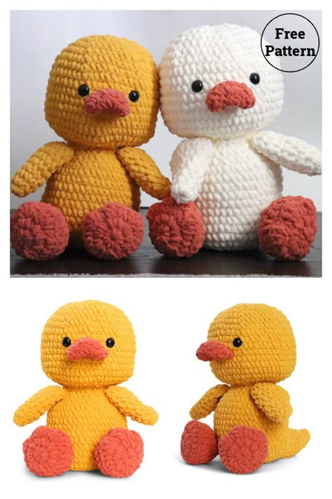 Quackers the Duck Free Crochet Pattern Cute Duck Crochet Pattern Free, Crocheted Duck Free Pattern, Crochet Ducks Free Pattern, Duck Lovey Crochet Pattern Free, How To Crochet A Duck, Crochet Rubber Duck Free Pattern, Free Duck Crochet Pattern, Free Crochet Lovey Pattern, Crocheted Ducks