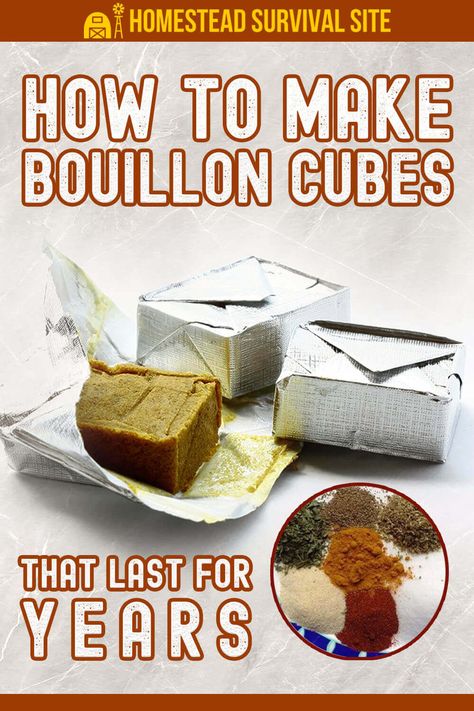 Homemade Bouillon, Bouillon Recipe, Homemade Dry Mixes, Emergency Preparedness Food, Homemade Spice Mix, Homemade Pantry, Spice Mix Recipes, Homemade Spice Blends, Bouillon Cube