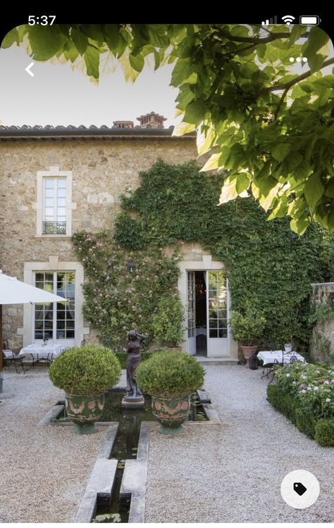 Courtyard Terrace, Italian Courtyard, Italian Stone, Luxury Garden, Mediterranean Garden, Traditional Garden, Mediterranean Homes, Courtyard Garden, French Country Style