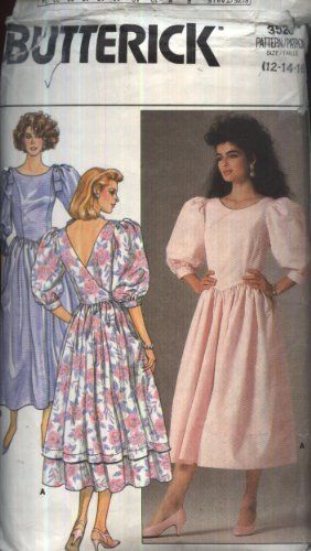 1980s Prom Dress, Prom Dress Pattern, Mock Wrap Dress, 1980s Dresses, Bridesmaid Dresses Prom, Skirt Patterns Sewing, Miss Dress, 1980s Fashion, Dressy Dresses