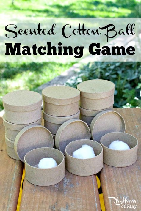 Scented Cotton Ball Matching Game Sense Of Smell Activities, Smell Activities, Investigation Table, Assisted Living Activities, Memory Care Activities, Nursing Home Activities, Therapeutic Recreation, Alzheimers Activities, Senses Activities