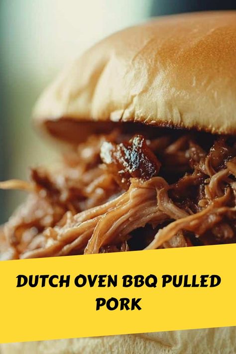 Smoky and Tender Dutch Oven BBQ Pulled Pork Pulled Pork Dutch Oven, Pork Dutch Oven, Pork Tenderloin Dutch Oven, Chuck Roast Dutch Oven, Dutch Oven Pulled Pork, Easy Dutch Oven Recipes, Dutch Oven Recipe, Pulled Pork Oven, Bbq Pulled Pork Recipe